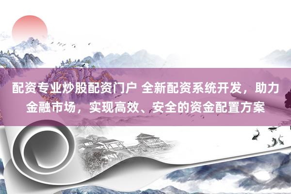 配资专业炒股配资门户 全新配资系统开发，助力金融市场，实现高效、安全的资金配置方案