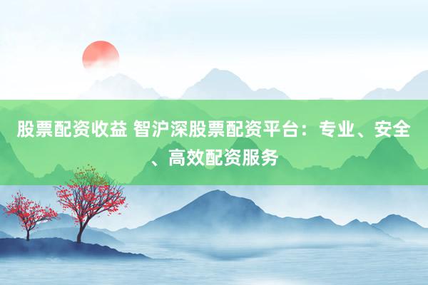 股票配资收益 智沪深股票配资平台：专业、安全、高效配资服务